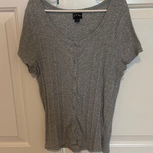 Art Class Gray Ribbed T-Shirt
